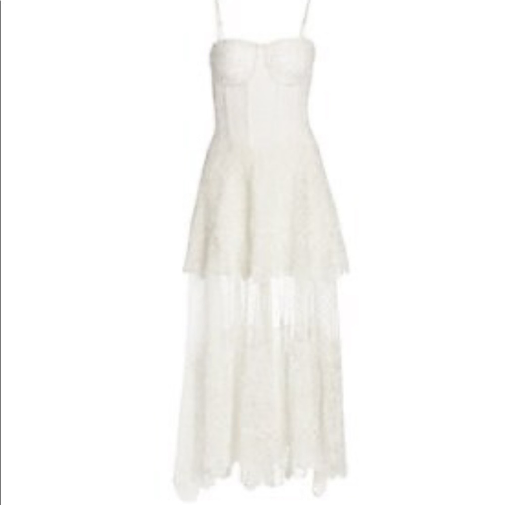 Jonathan Simkhai beige off white strapless dress